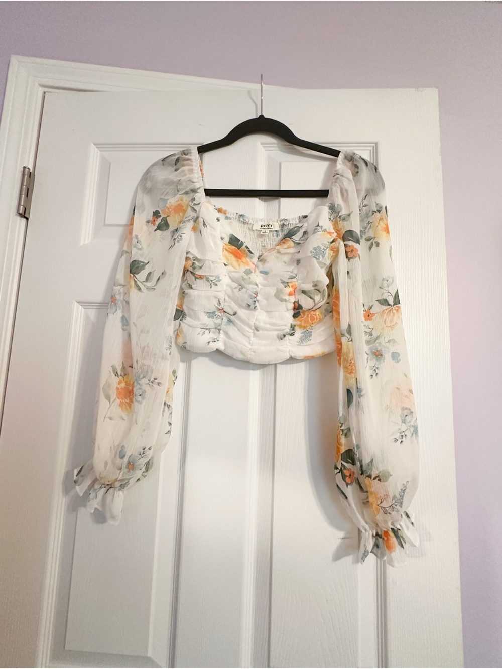 Privy Pleated Floral Blouse in Small